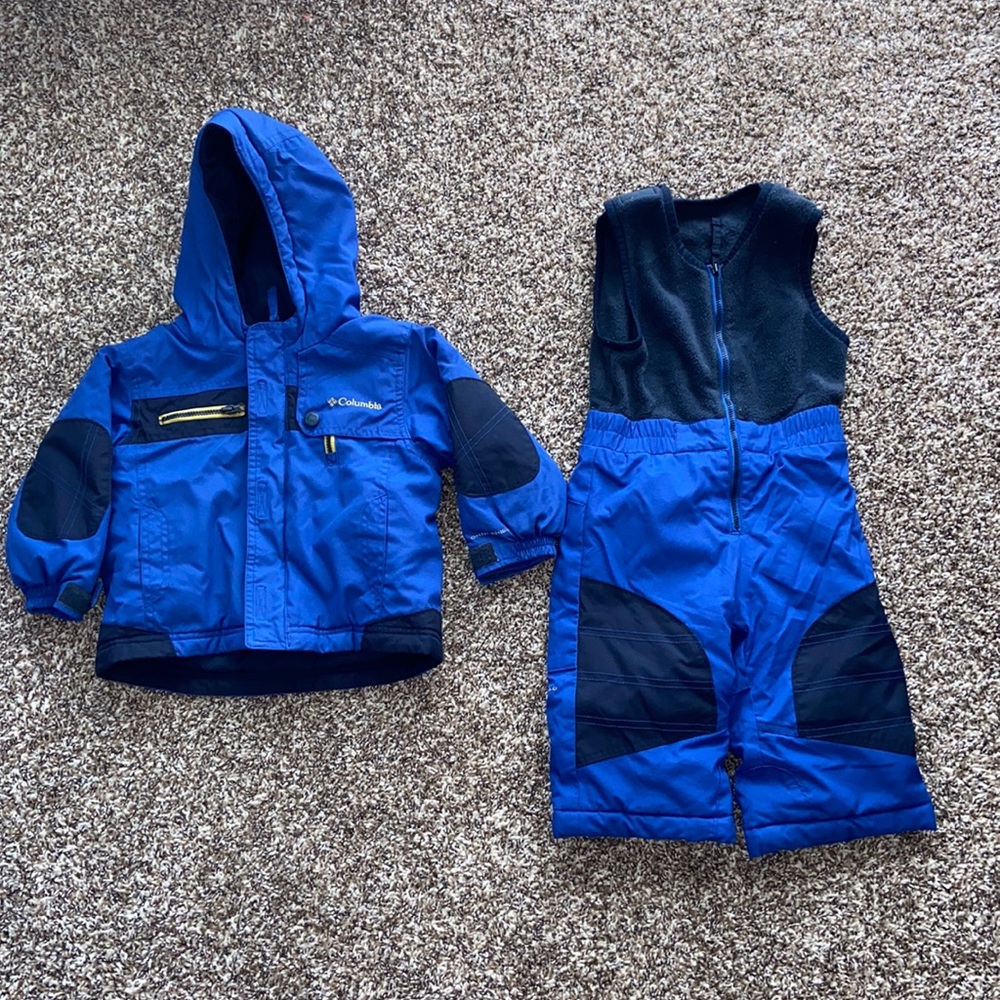 Columbia snow set pants bibs jacket 18 months